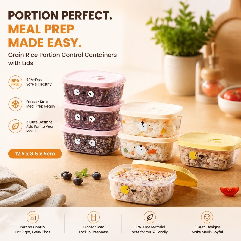 Meal Prep For Weight Loss - 식품 등급의 다곡물 쌀용 양 조절