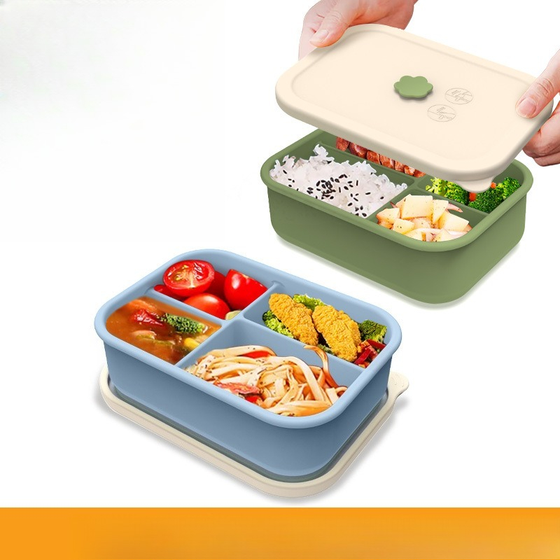 Meal Prep For Weight Loss - 전자레인지용 실리콘 도시락통, 분리형 식품 보관