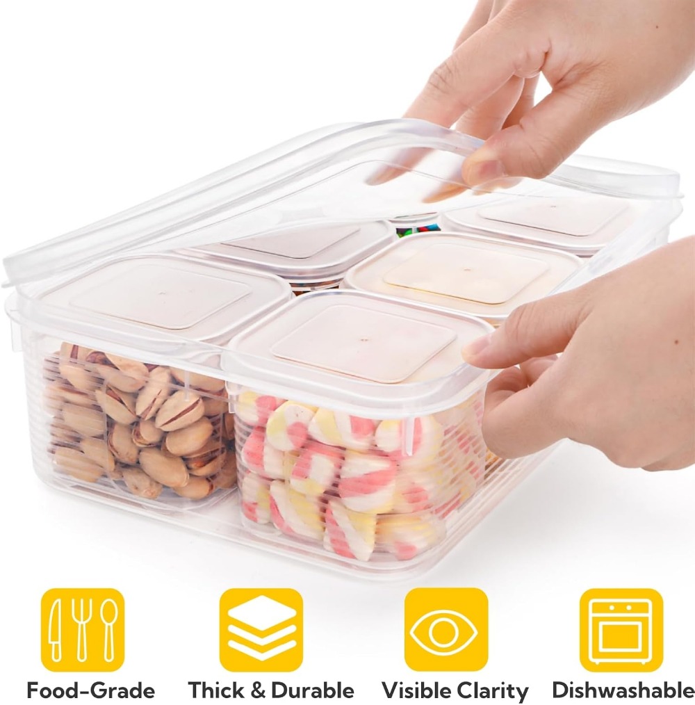 28피스 냉장고 정리 세트(24개 분리형 수납함 포함) - Meal Prep Veggie 리뷰 및 가격