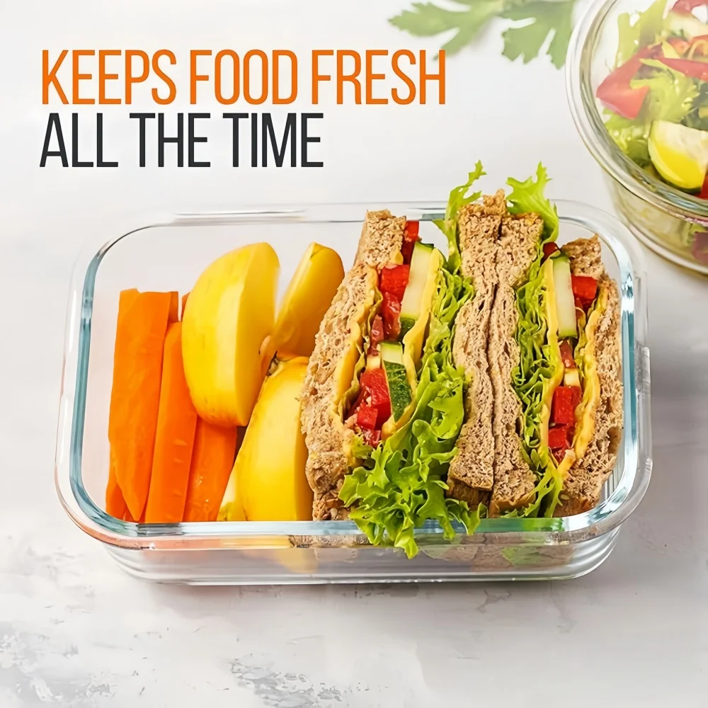 BPA 프리 유리 도시락 직사각형 음식 보관 용기 주방 - Meal Prep Rezepte 리뷰 및 가격