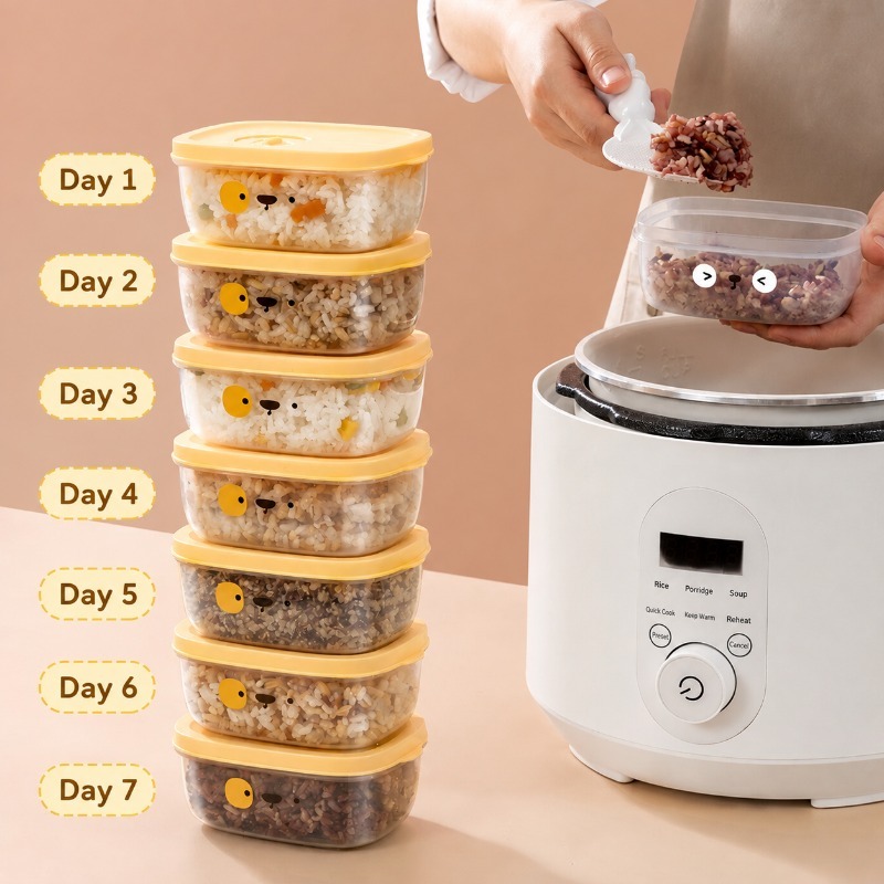 식품 등급의 다곡물 쌀용 양 조절 용기, 체중 감량을  - Meal Prep For Weight Loss 리뷰 및 가격